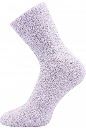 Jemné žinylkové dámske ponožky jednofarebné vol'nejší lem nesťahujú, neškrtia príjemné a hebké na dotyk