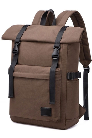 Štýlový vodeodolný batoh v minimalistickom štýle jednofarebný vnútorná vypolstrovaná priehradka na notebook