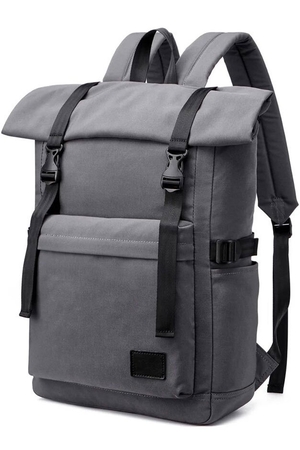 Štýlový vodeodolný batoh v minimalistickom štýle jednofarebný vnútorná vypolstrovaná priehradka na notebook