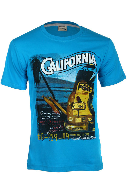 Bavlnené tričko s krátkym rukávom a nápisom California