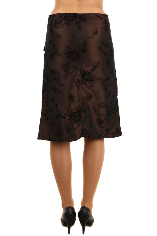 Dámska letná midi sukňa s kvetinovým vzorom