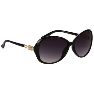 Slnečné okuliare sa štýlovo zdobenými nožičkami s kamienkami. UV filter 400 Farba skiel: čierna, hnedá, fialová