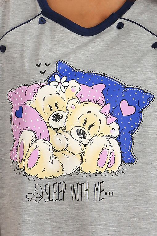 Dámska bavlnená nočná košeľa pre dojčiace