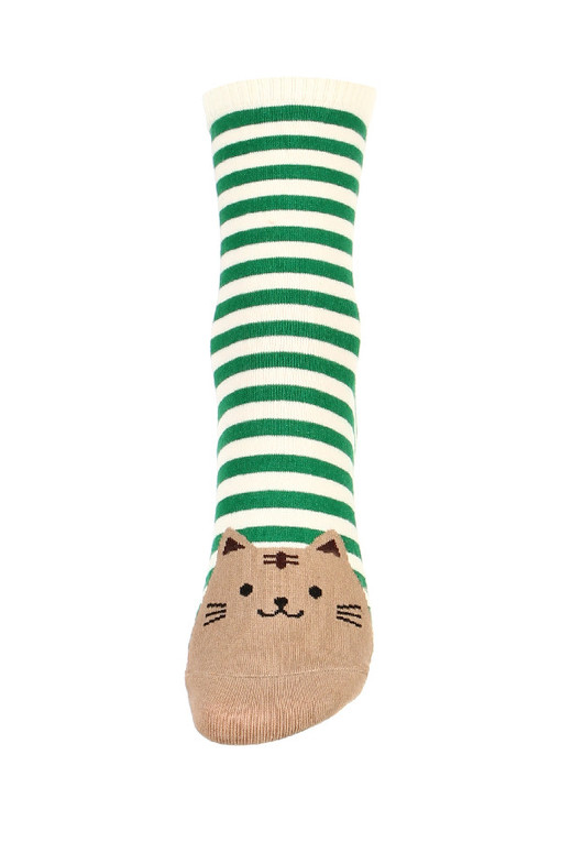 Ponožky s prúžkami a mačkami