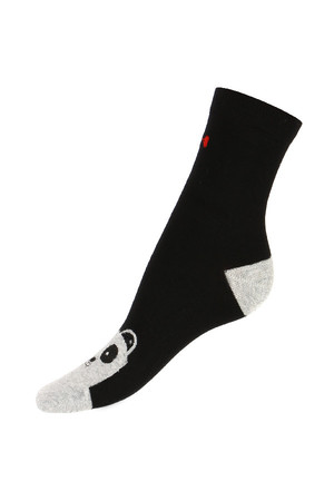 Dámske vysoké ponožky s veselými motívmi. Materiál: 90% bavlna, 5% polyamid, 5% elastan
