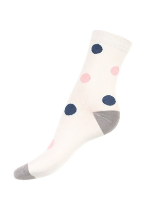 Dámske bodkované ponožky. Materiál: 85% bambus, 10% polyamid, 5% elastan