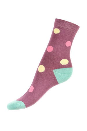Dámske bodkované ponožky. Materiál: 85% bambus, 10% polyamid, 5% elastan