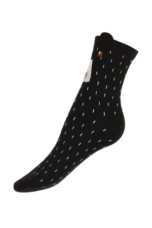 Nápadité dámske ponožky s motívom medveďa. Materiál: 90% bavlna, 5% polyamid, 5% elastan