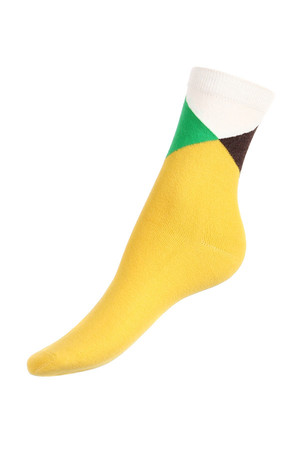 Farebné dámske ponožky. Materiál: 90% bavlna, 5% polyamid, 5% elastan