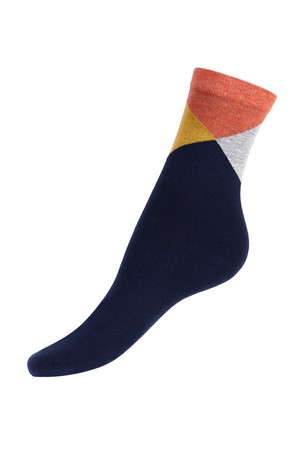 Farebné dámske ponožky. Materiál: 90% bavlna, 5% polyamid, 5% elastan