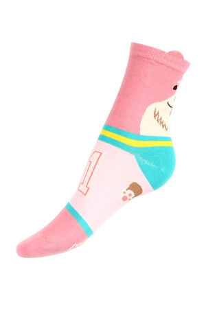 Prúžkované ponožky so psom. Materiál: 90% bavlna, 5% polyamid, 5% elastan