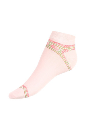 Dámske vzorované ponožky, nízke. Materiál: 85% bavlna, 10% polyamid, 5% elastan