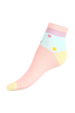 Bodkované farebné ponožky. Materiál: 85% bavlna, 10% polyamid, 5% elastan