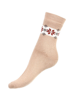Thermo ponožky so vzorom. Materiál: 85% bavlna, 10% polyamid, 5% elastan