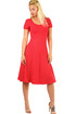 Bodkované červené dámske retro šaty