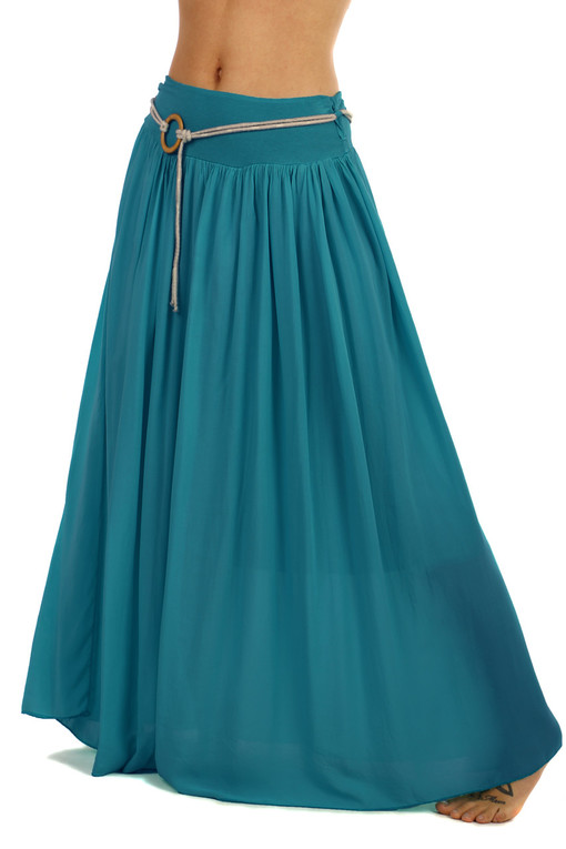 Dámska dlhá jednofarebná maxi sukňa