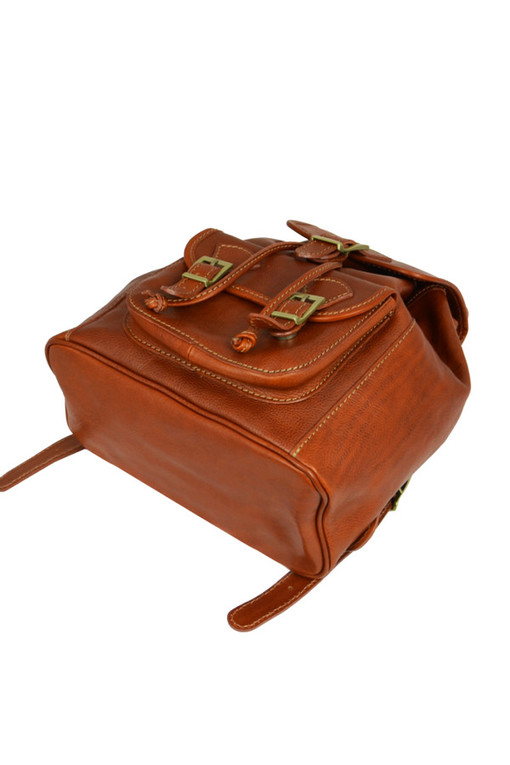 Malý mestský vintage batôžtek z pravej kože