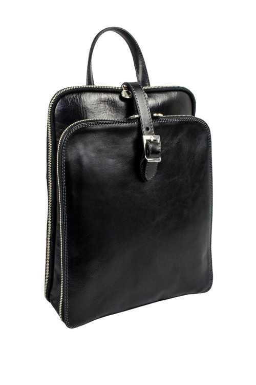 Vintage designový batoh z pravej kože Premium