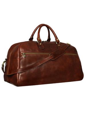 Kožená cestovná taška Design nadčasový vintage štýl z pravej tel'acej kože kombinuje časom preverený design a