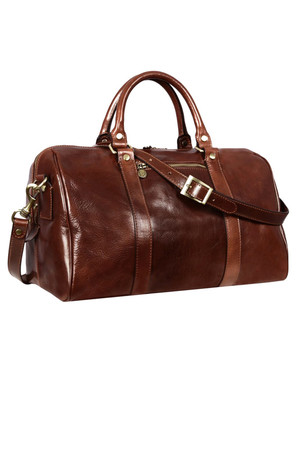 Kožená cestovná taška menšej vel'kosti Design nadčasový luxusný vintage štýl z pravej tel'acej kože kombinuje