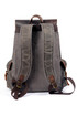 Vintage batoh plátený s koženými detailmi