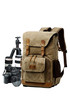 Nepremokavý fotografický retro batoh pre Canon, Nikon