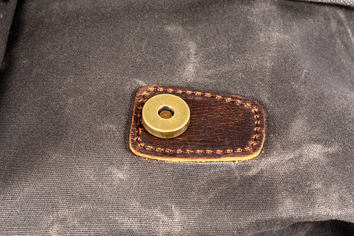 Vintage batoh plátený s koženými detailmi