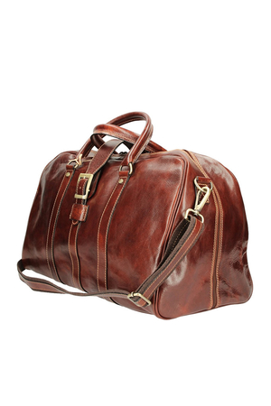 Nadčasová kožená cestovná taška - dovoz z Talianska. nadčasový vintage štýl - kožené prevedenie kombinuje časom