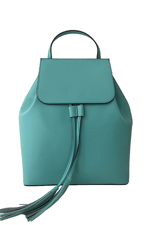 Elegantný dámsky kožený batoh vhodný do mesta - dovoz z Talianska. Sú pre neho charakteristické syté pastelové farby