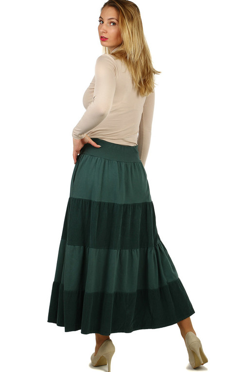 Dámska dlhá menčestrová sukňa