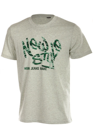 Moderné pánske tričko s potlačou vpredu. Krátky rukáv. Materiál: 65% bavlna, 25% polyester, 10% elastan