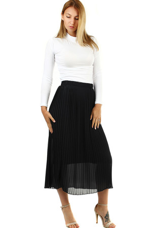 Elegantná dámská plisovaná maxi sukňa. schová problémové partie drobnejšie sklady guma v pase vysoká 4 cm