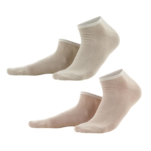 Biobavlnené unisex členkové ponožky od nemeckej značky LIVING CRAFTS jednofarebné prevedenie v balení po dvoch kusoch