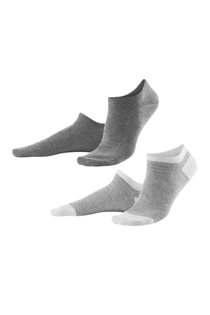 Nízke dámske ponožky v balení po 2 kusoch od nemeckej značky LIVING CRAFTS jednofarebná + vzorovaná varianta
