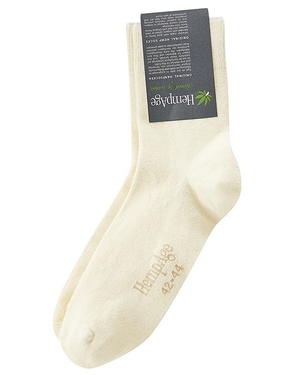 Ekologické ponožky v klasickej výške s biobavlnou a kanabisom od nemeckého výrobcu HempAge jednofarebné prevedenie