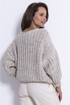 Dámsky husto pletený sveter s vlnou