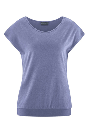 Dámske fitness tričko na jogu jednofarebné univerzálne prírodné materiály pohodlný strih neobmedzuje v pohybe voľné