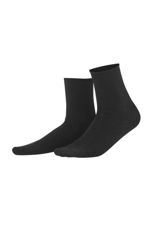 Čierne dámske prírodné ponožky od nemeckej značky Living Crafts univerzálna farba klasický strih z 80% biovlny