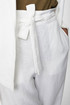 Biele dámske široké nohavice z konope
