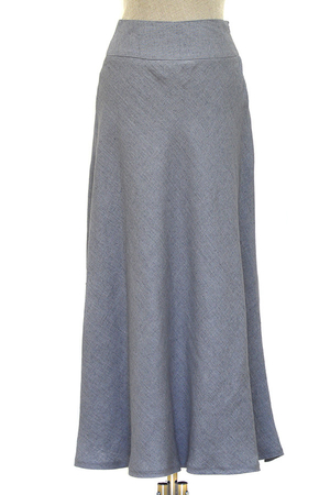 Krásna letnámaxi sukňa zo100% l'anu v jednofarebnom prevedení dobre kombinovatel'ná dlhá dĺžka mierne áčkový strih