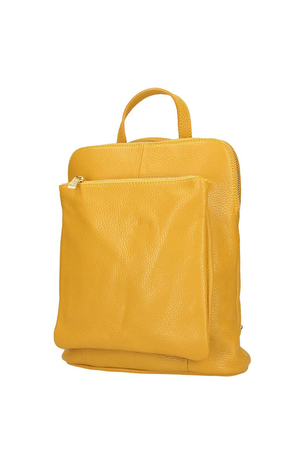Elegantný dámsky kožený batoh v kombinaci s kabelkou vhodný do mesta. vo vnútri priehradka na zips, ktorá priestor