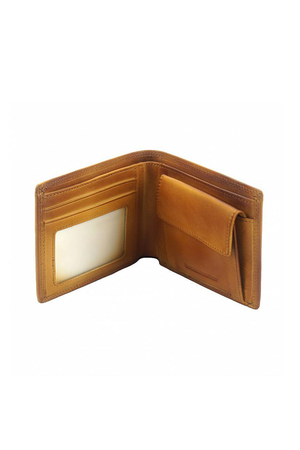 Elegantná peňaženka - portmonka z pravej kože jednoduché prevedenie bez zapínania otváracia priehradka na mince miesto