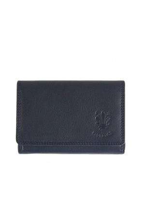Menšia kožená dámska peňaženka matná koža talianska produkcia dva oddiely jeden oddiel na zips, druhý na patent