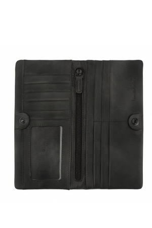 Dámska originálna peňaženka v rustikálnom vzhl'ade možno nosiť ako listovú kabelku zatváranie na patent sloty na
