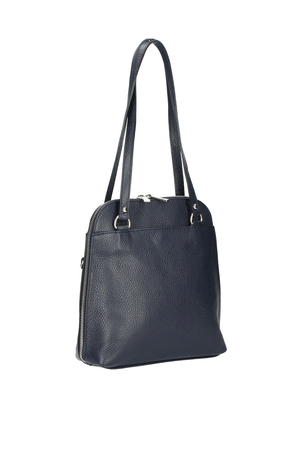 Menšia dámska kabelka 2 v 1 z pravej kože od talianskeho výrobcu možná zmena na batoh nastaviteľné popruhy dve