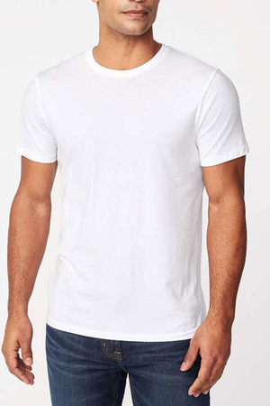 Pánske jednofarebné tričko z organickej bavlny. vyrobené z elastického bio-bavlneného úpletu krátky rukáv okrúhly