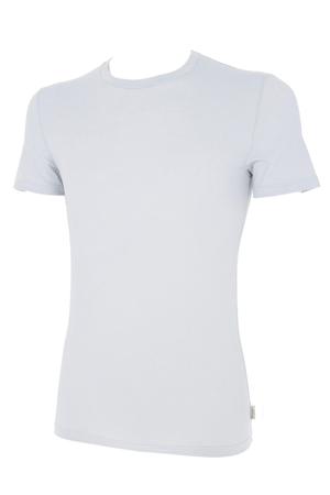 Pánske jednofarebné tričko z organickej bavlny. vyrobené z elastického bio-bavlneného úpletu krátky rukáv okrúhly