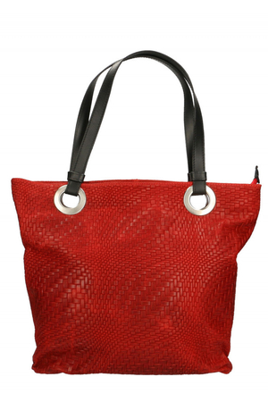 Dámsky kožený shopper. nákupná taška vyrobená z kvalitnej talianskej kože semišová koža s potlačou veľká