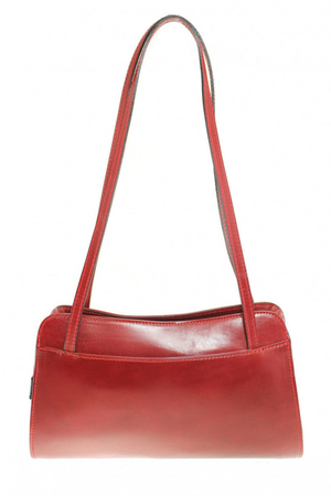 Dámska kožená kabelka cez rameno v modernom dizajne. kabelka vyrobená z kvalitnej talianskej kože vďaka svojmu
