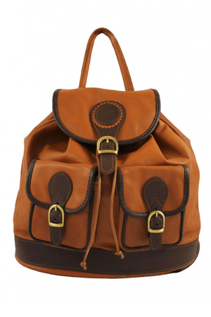 Dámsky taliansky kožený batoh v romantickom dvojfarebnom dizajne. Vhodný ako mestský batoh, prípadne malý študentský